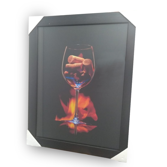 QUADRO DECORATIVO TAÇA VINHO